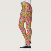 Leggings Dessin abstrait MODERNE en vert-jaune-clair (Gauche)