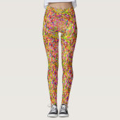Leggings Dessin abstrait MODERNE en vert-jaune-clair (Devant)