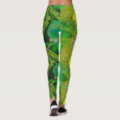 Leggings Dessin abstrait MODERNE en vert-jaune-clair (Dos)