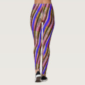 Leggings Dessin abstrait MODERNE rose-bleu (Dos)