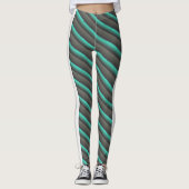 Leggings Dessin abstrait MODERNE vert blanc gris foncé (Devant)