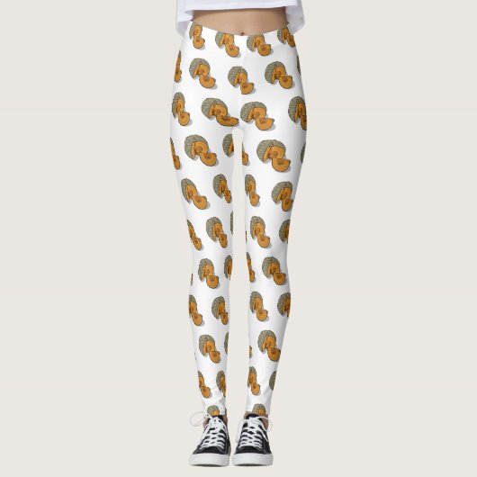 Leggings dessin animé citrouille (Devant)