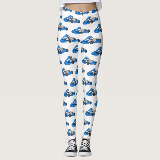 Leggings dessin animé de Kart racing (Devant)