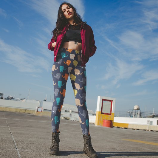 Leggings dessin animé éléphant