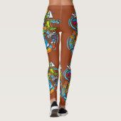 Leggings Dessin arrière - plan cool brun foncé (Dos)