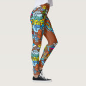 Leggings Dessin arrière - plan cool brun foncé (Droite)