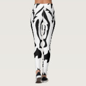 Leggings Dessin blanc sur tigre (Dos)
