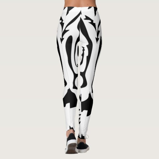Leggings Dessin blanc sur tigre (Dos)
