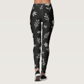 Leggings Dessin Boho Noir et Blanc (Dos)