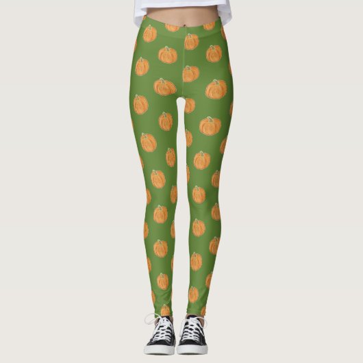 Leggings Dessin citrouille (Devant)