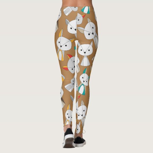 Leggings Dessin coloré Fox (Dos)