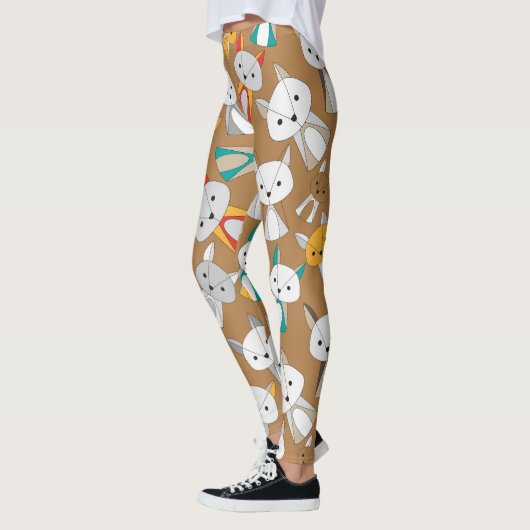 Leggings Dessin coloré Fox (Gauche)