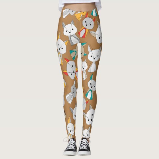 Leggings Dessin coloré Fox (Devant)