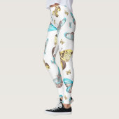 Leggings Dessin d'art papillon (Gauche)