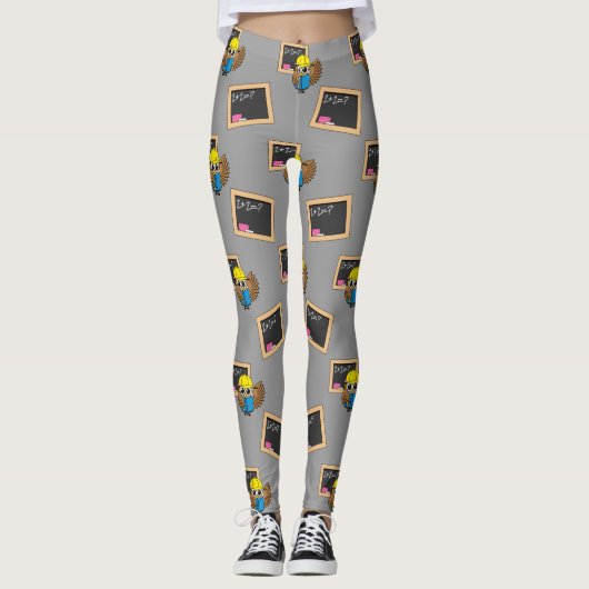 Leggings Dessin de chouette écolière (Devant)