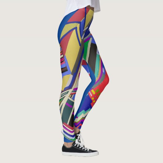 Leggings Dessin de collage multicolore (Droite)