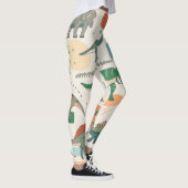 Leggings Dessin de Dinosaur : jeu d'illustrations vintage. (Droite)
