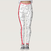Leggings Dessin de forme de cœur élégant (Devant)