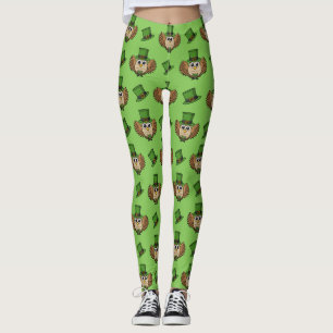Leggings Dessin de la chouette de la Saint Patrick