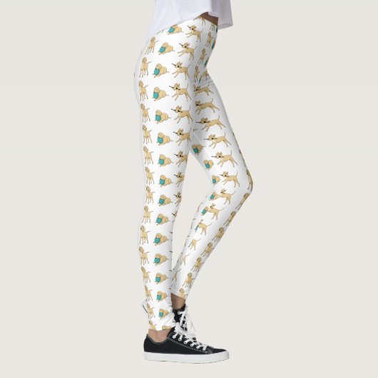 Leggings dessin de laboratoire jaune 2 (Droite)