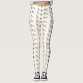 Leggings dessin de laboratoire jaune 2 (Devant)