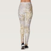 Leggings Dessin de ligne Rose Gold Elegant (Dos)