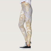 Leggings Dessin de ligne Rose Gold Elegant (Gauche)