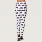 Leggings Dessin de moto de sport violet (Dos)