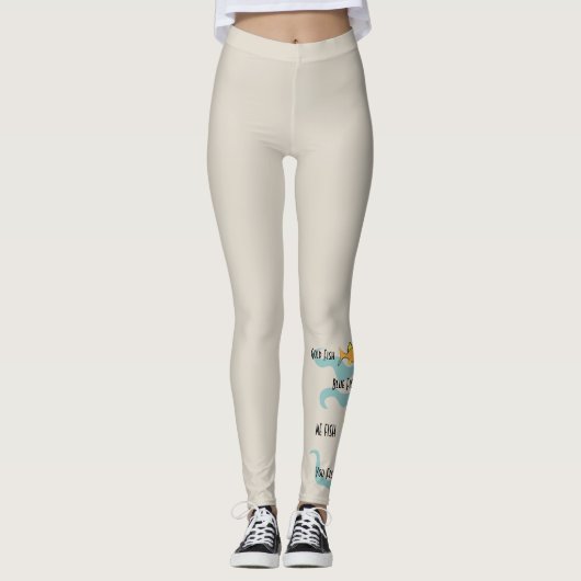 Leggings Dessin de pêche à la basse (Devant)
