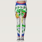 Leggings dessin de peinture à l'huile de Belize (Devant)
