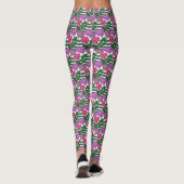 Leggings Dessin de rose coloré (Dos)