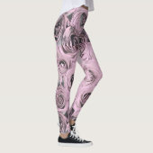 Leggings Dessin de roses roses roses (Droite)