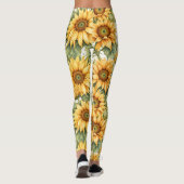 Leggings Dessin des tournesols (Dos)