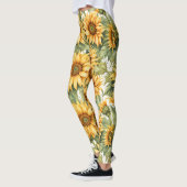 Leggings Dessin des tournesols (Gauche)
