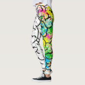 Leggings Dessin d'idée de psychologie cérébrale (Gauche)