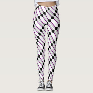 Leggings Dessin du drapeau de la fierté asexuée par EelKat