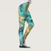 Leggings Dessin dur Pastel Océan Abstrait (Droite)