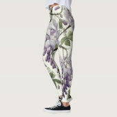 Leggings Dessin dur Pastel Purple Wisteria (Gauche)