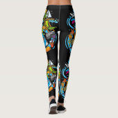 Leggings Dessin élégant dessin Voyager Noir moderne (Dos)