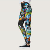 Leggings Dessin élégant dessin Voyager Noir moderne (Gauche)