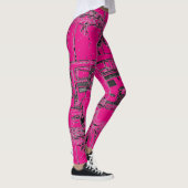 Leggings Dessin humoristique cool rose-chaud choquant petit (Droite)