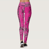 Leggings Dessin humoristique cool rose-chaud choquant petit (Dos)
