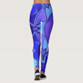 Leggings Dessin Mandala bleu et violet (Dos)