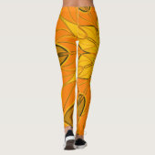 Leggings Dessin Mandala Fleur Jaune (Dos)