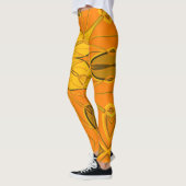 Leggings Dessin Mandala Fleur Jaune (Gauche)