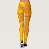 Leggings Dessin Mandala Fleur Jaune (Dos)