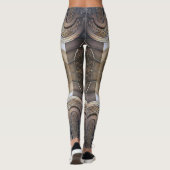 Leggings dessin métallique abstrait d'armure (Dos)