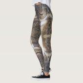 Leggings dessin métallique abstrait d'armure (Gauche)