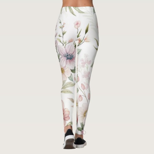 Leggings Dessin Motif de fleurs (Dos)