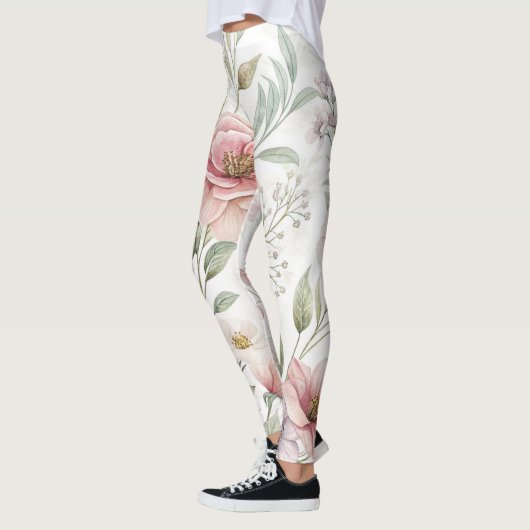 Leggings Dessin Motif de fleurs (Gauche)